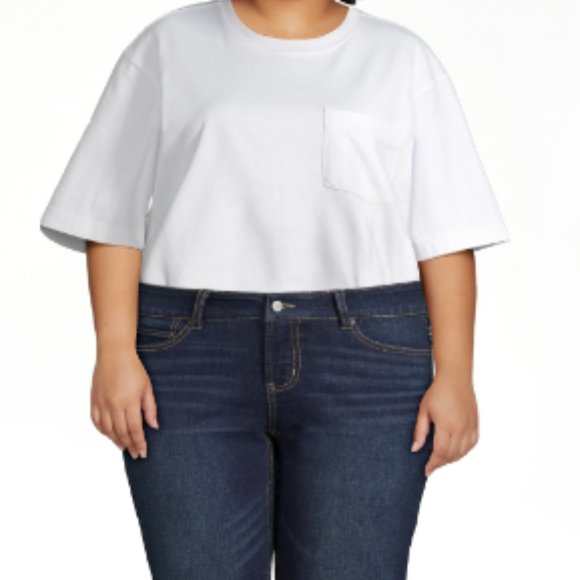 Mid-Rise Straight Jeans Size Petite 18 (NWOT) - Picture 3 of 7